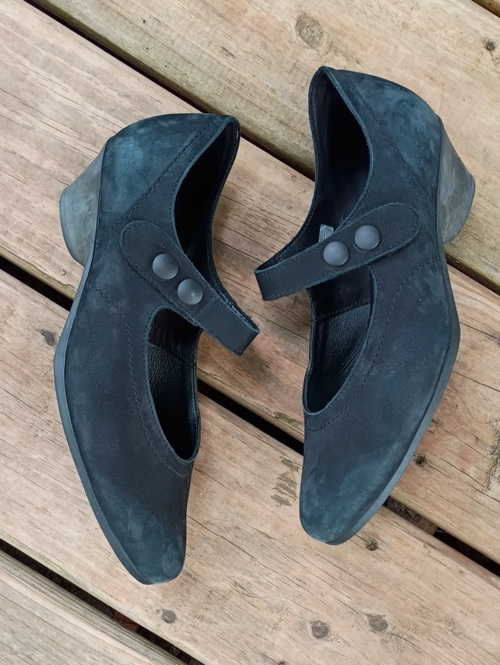 Arche Black Suede Mary Janes US 7.5 EU 38.5 - Picture 3 of 12